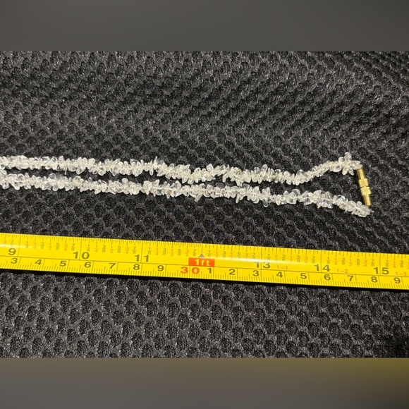 Delicate Floral Teardrop Glass Pendant Necklace with Vibrant Blue Flowers - Picture 9 of 12